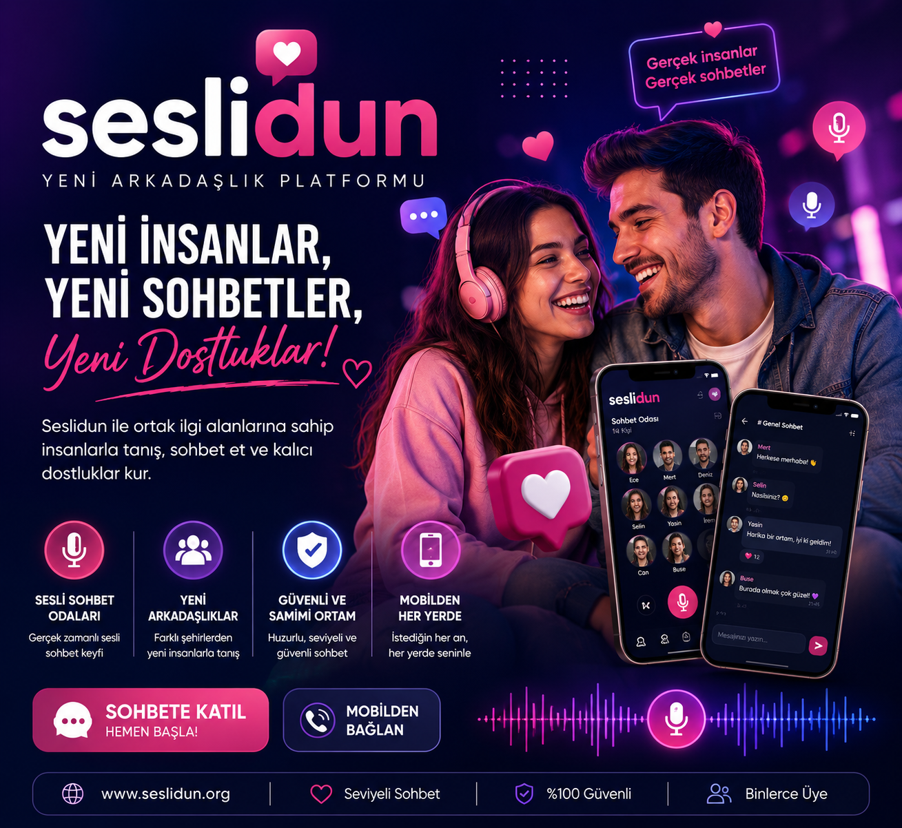 Müzik ve sohbet bir arada